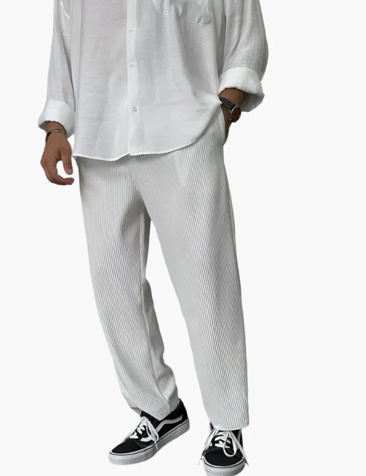 Javier - Pantalones Plisados Relax Fit