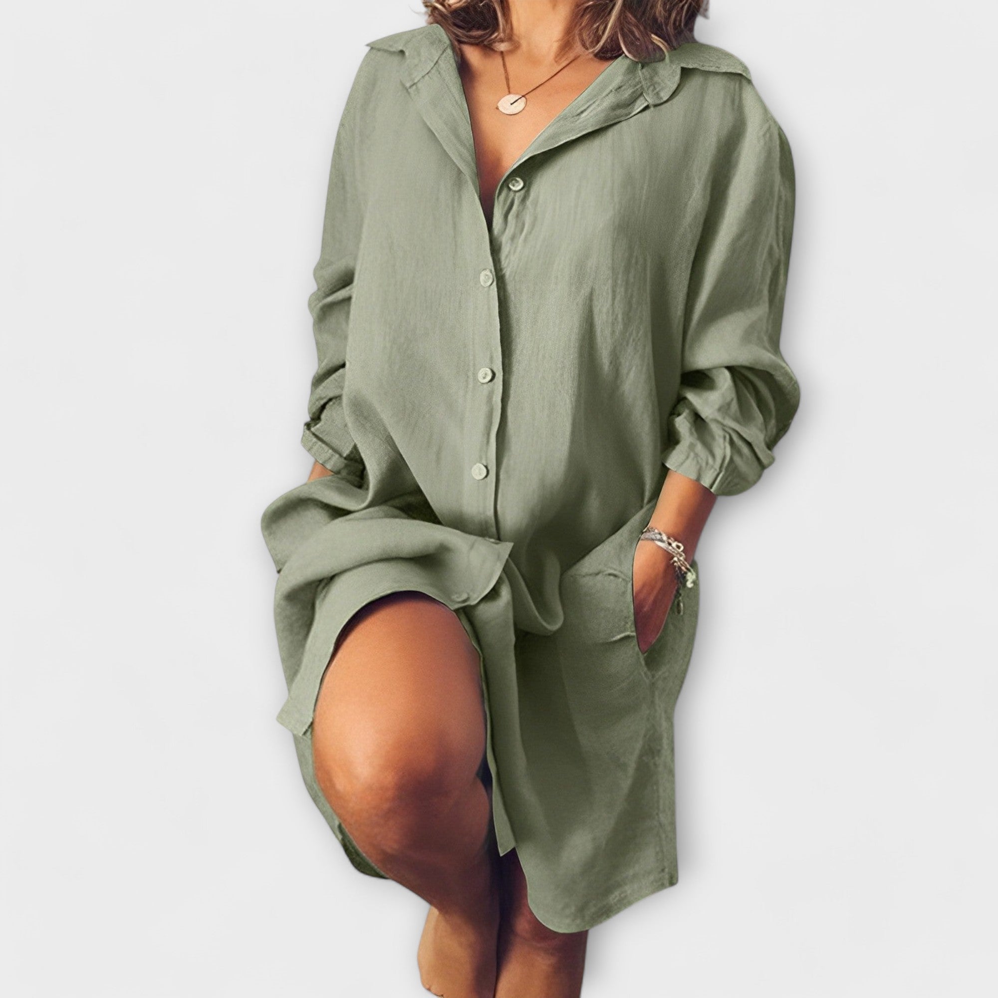 Clara - Blusa Casual de Lino