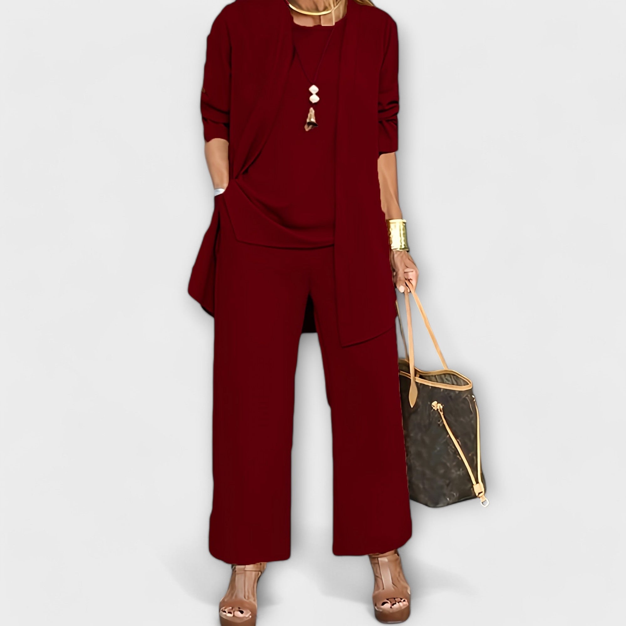 Eliza - Conjunto Casual de Tres Piezas