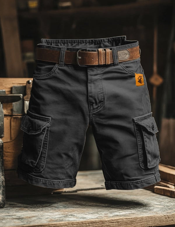 Mateo - Pantalones Cortos Cargo Retro