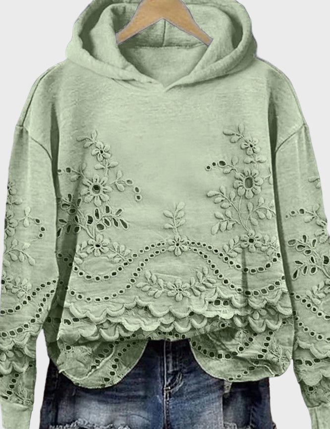 Lara - Sudadera con Capucha de Encaje