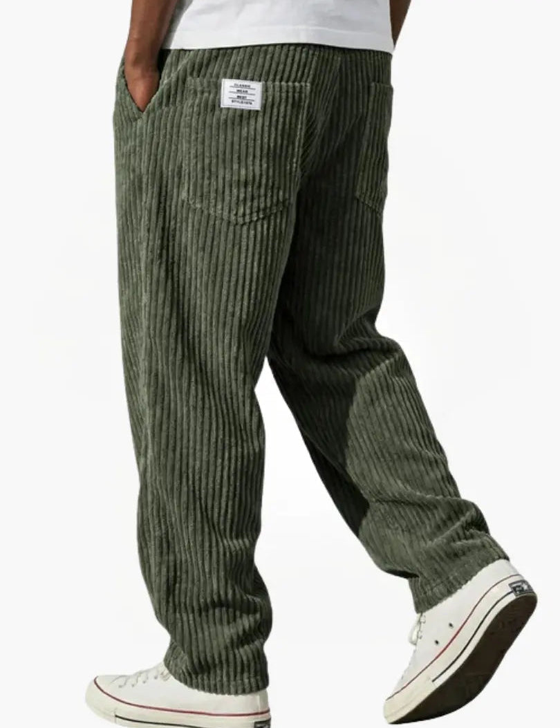 Enzo - Pantalones de Pana con Cintura Elástica