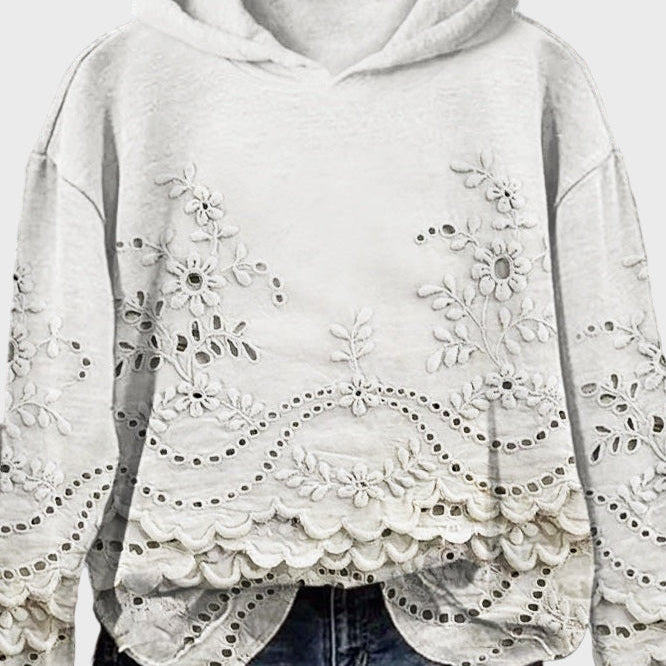 Lara - Sudadera con Capucha de Encaje