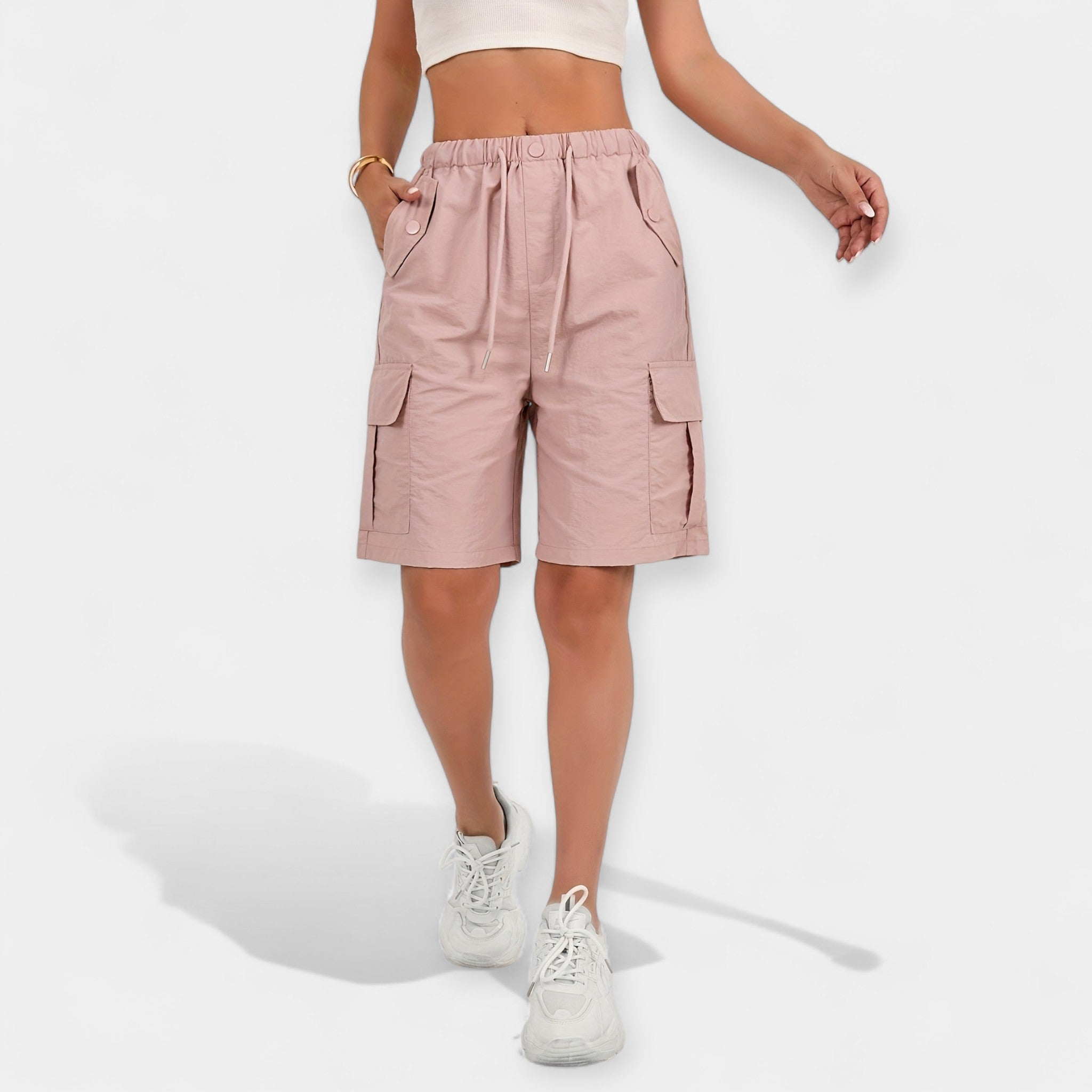 Olga - Pantalones Cortos Cargo Femeninos de Verano