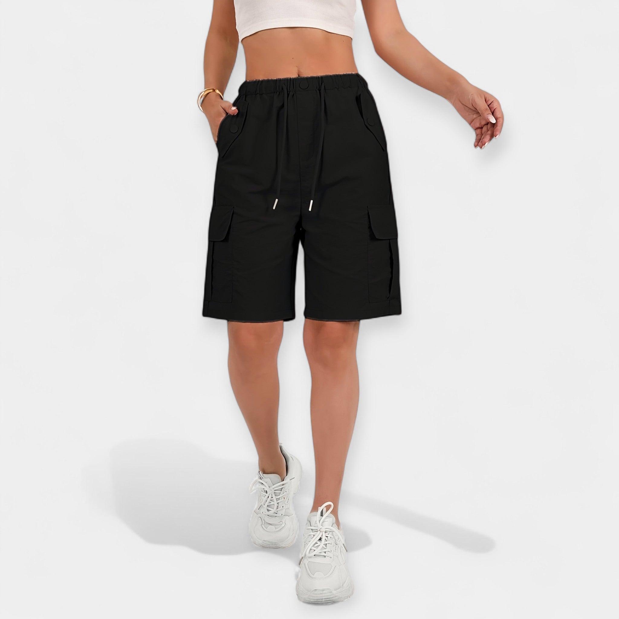 Olga - Pantalones Cortos Cargo Femeninos de Verano