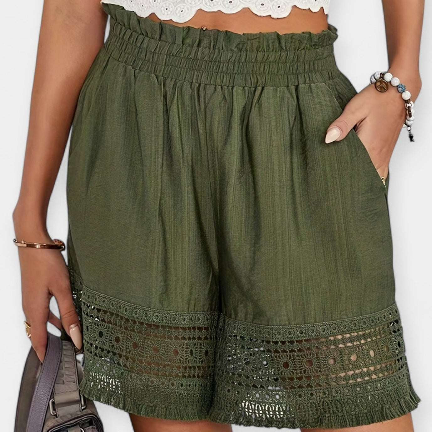 Catarina - Pantalones Cortos de Encaje