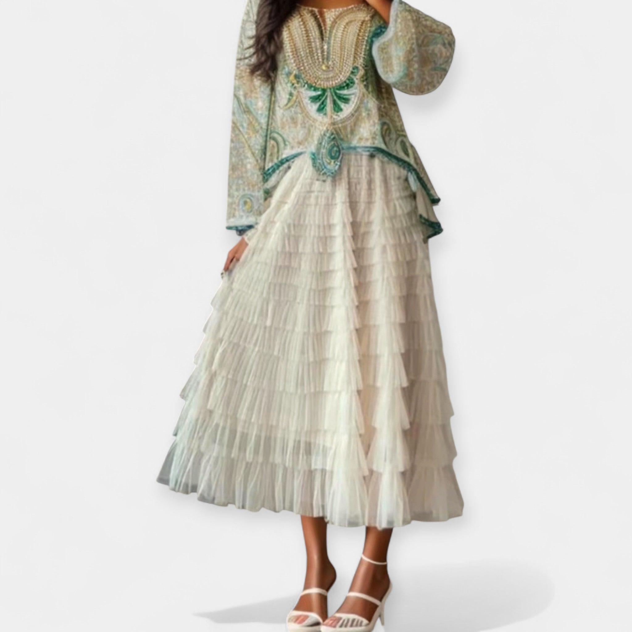 Maria - Falda Elegante con Detalle de Tul