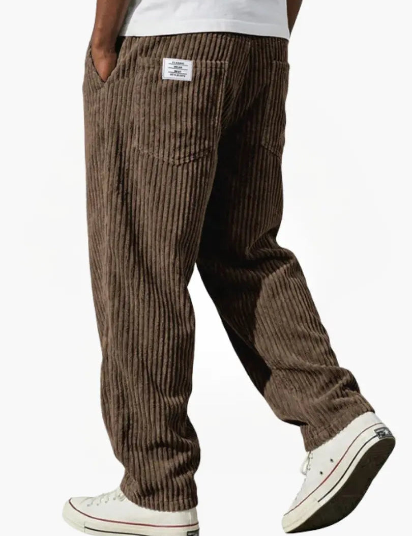 Enzo - Pantalones de Pana con Cintura Elástica