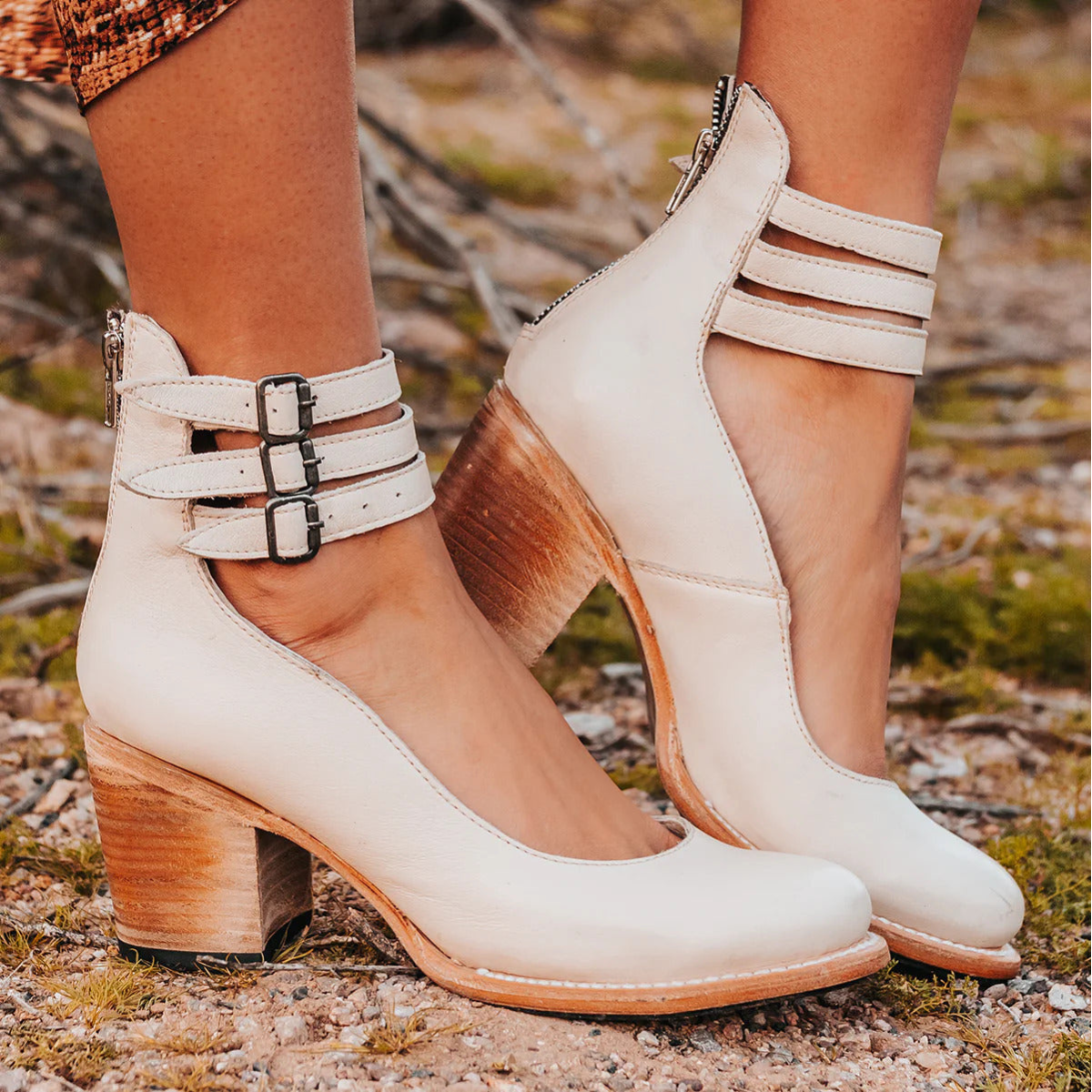 Gracía - Zapatos de tacón alto con tiras múltiples y suela gruesa