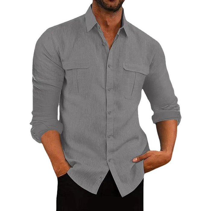 Antonio - Camisa de Botón de Tejido Transpirable