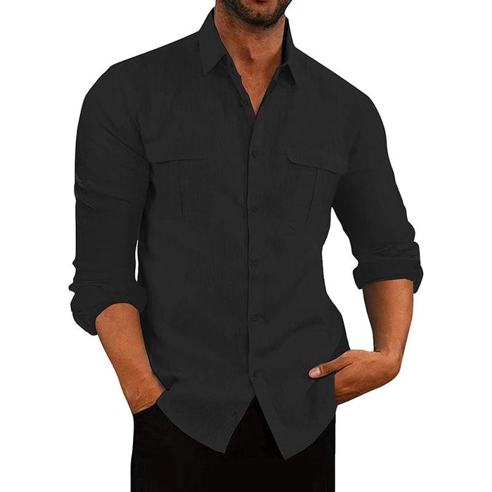 Antonio - Camisa de Botón de Tejido Transpirable