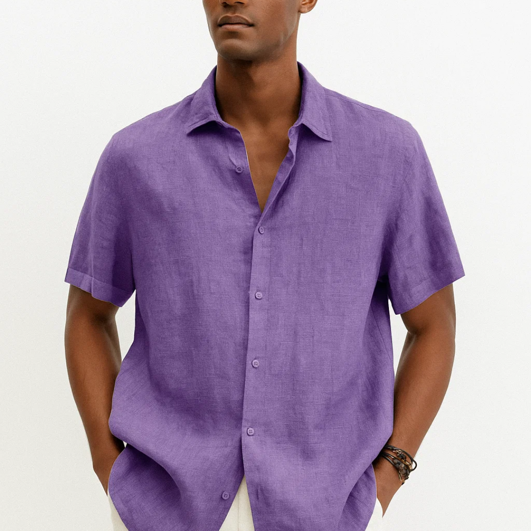 Fabio - Camisa de Botón de Cuello Abierto
