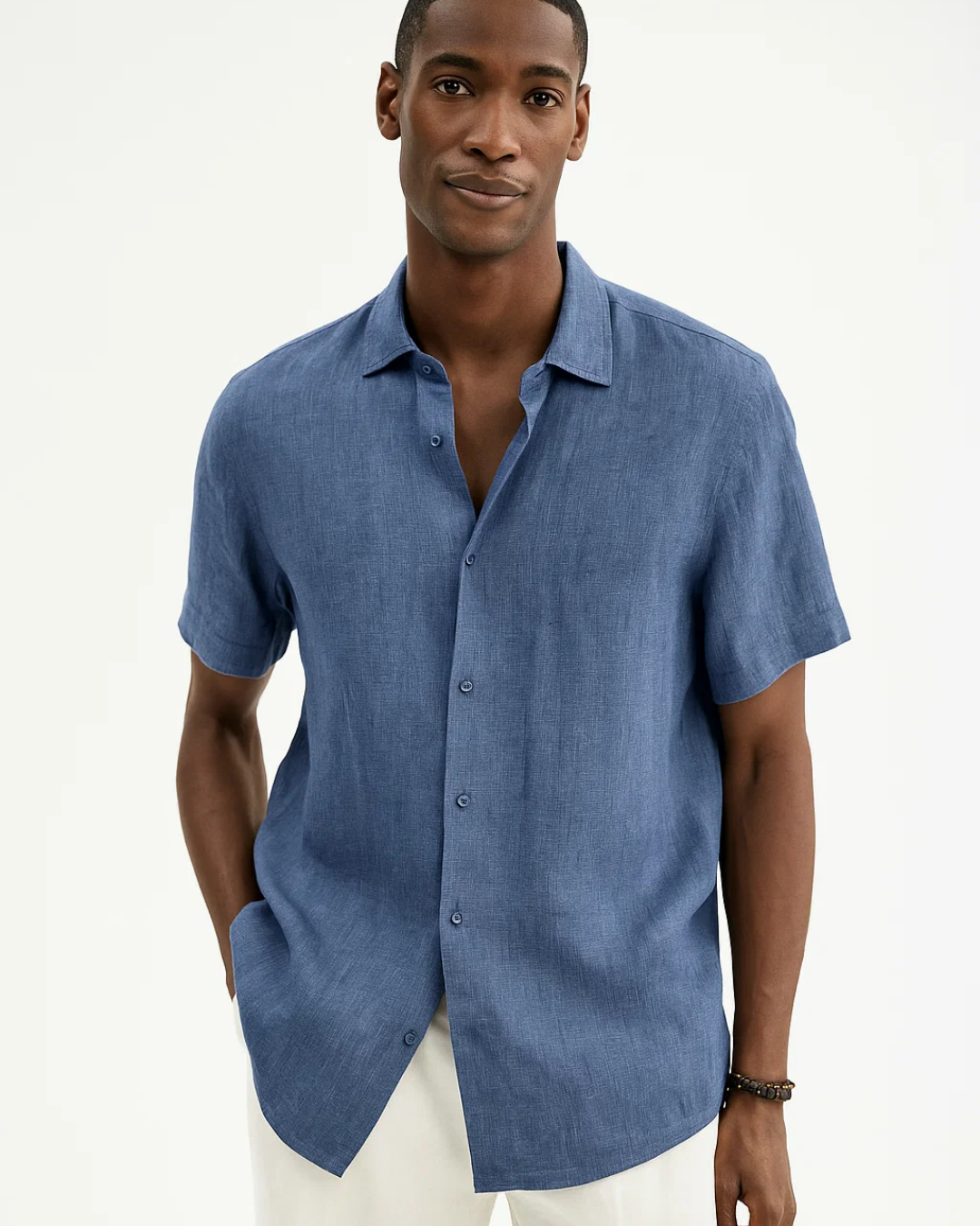 Fabio - Camisa de Botón de Cuello Abierto