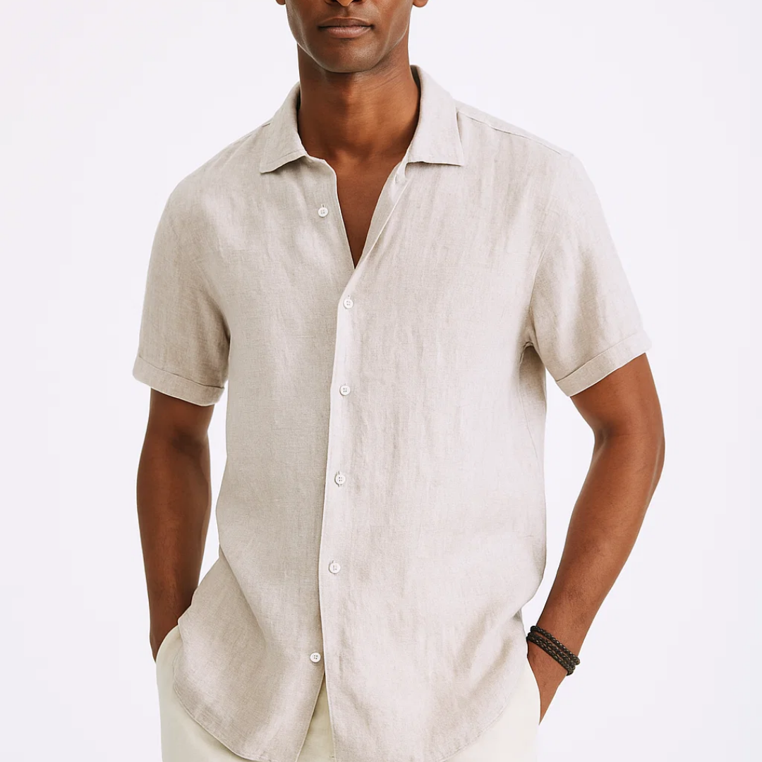 Fabio - Camisa de Botón de Cuello Abierto