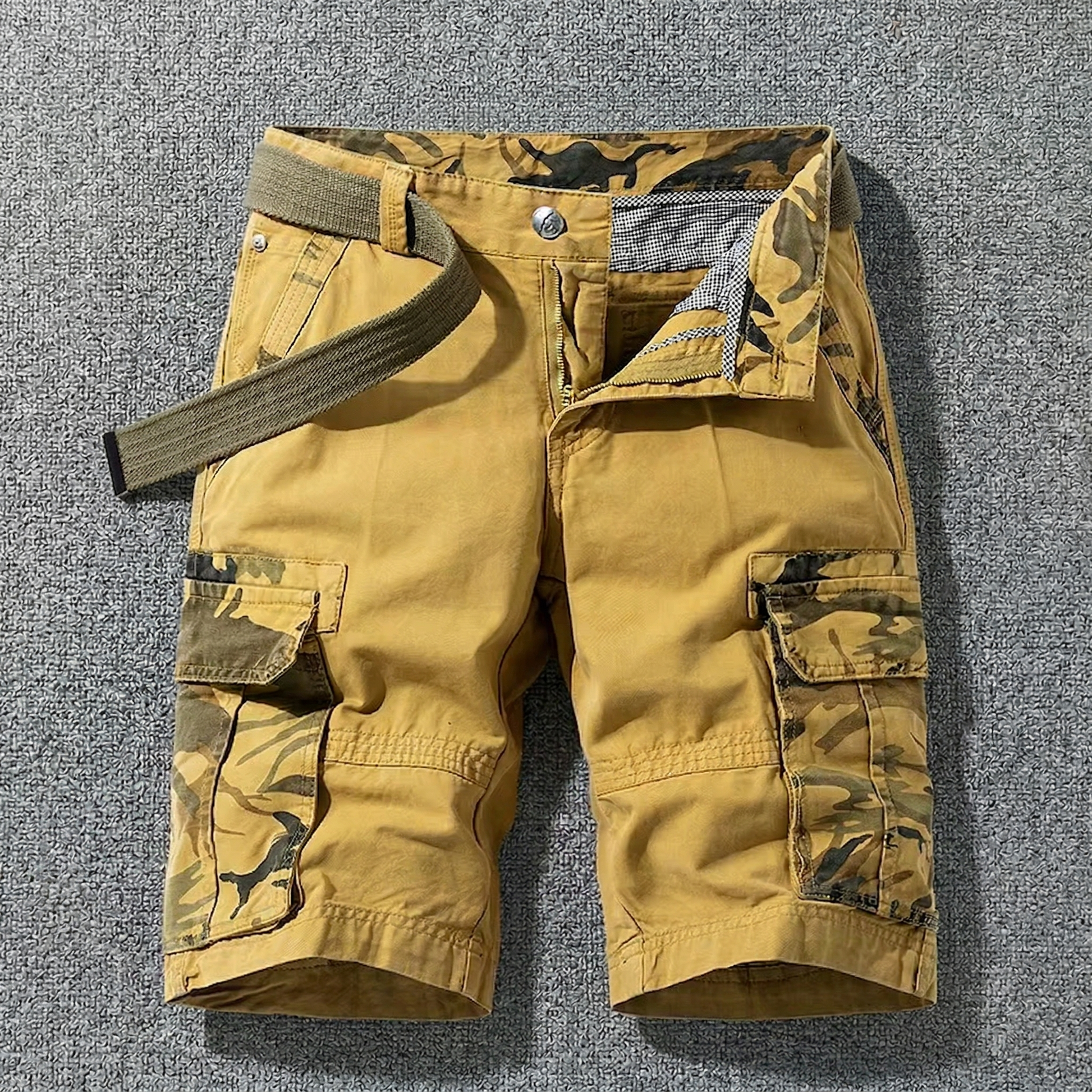 Diego - Pantalones Cortos Cargo con Cinturón