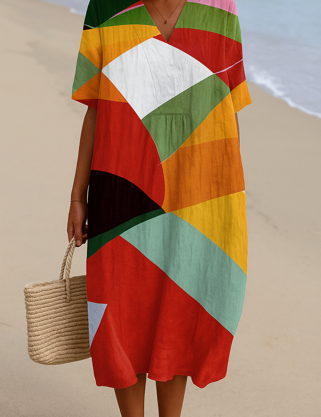 Celia - Vestido Colorido en Patchwork
