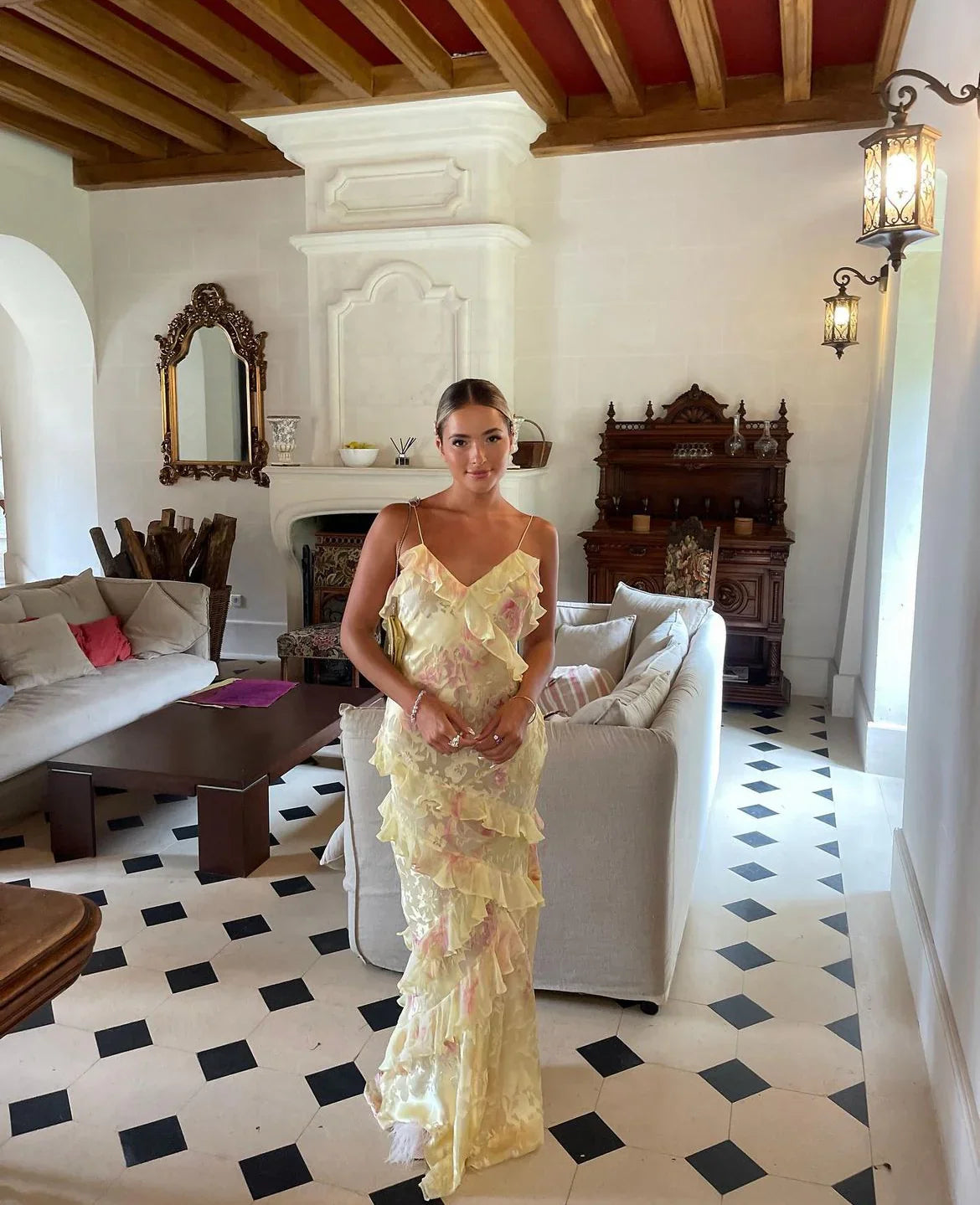 Julieta - Vestido Largo con Volantes