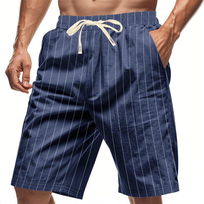 Antonio - Pantalones Cortos a Rayas Casual