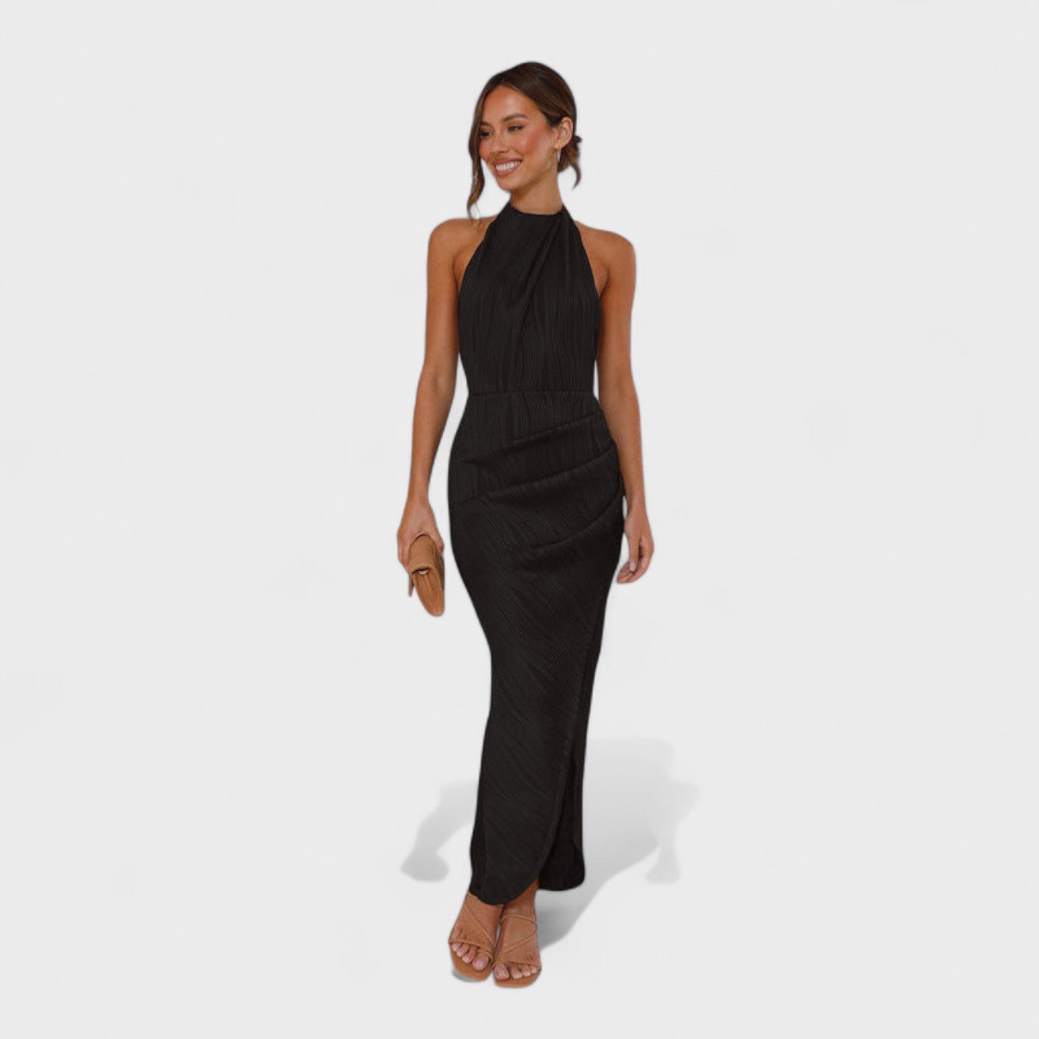 Catarina - Vestido largo con pliegues