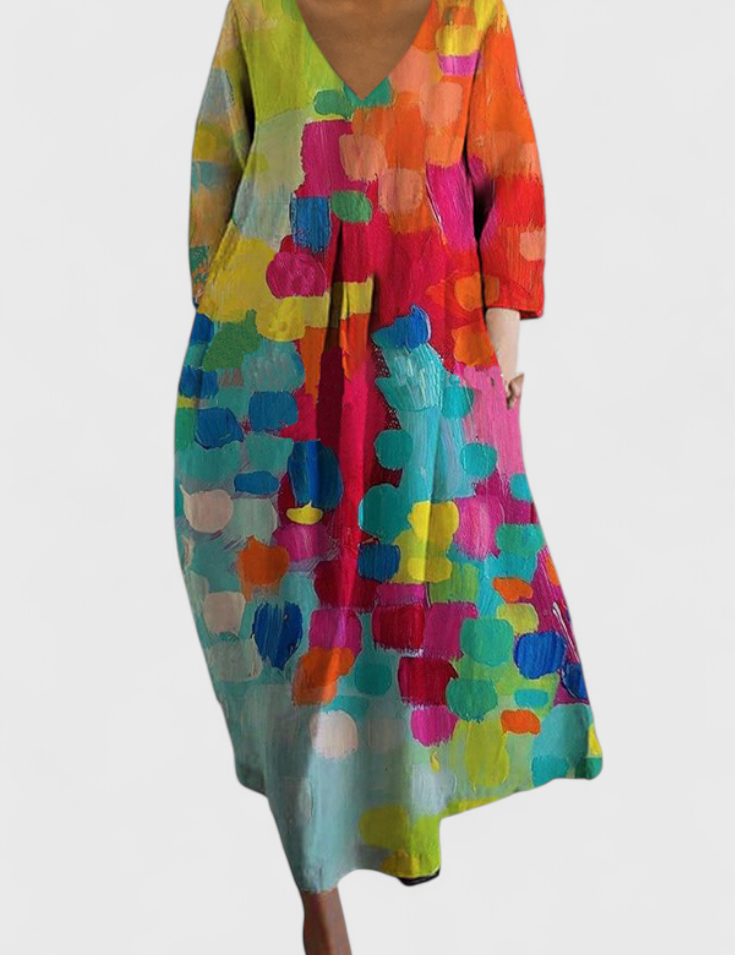 Ana - Vestido Fluido con Estampado
