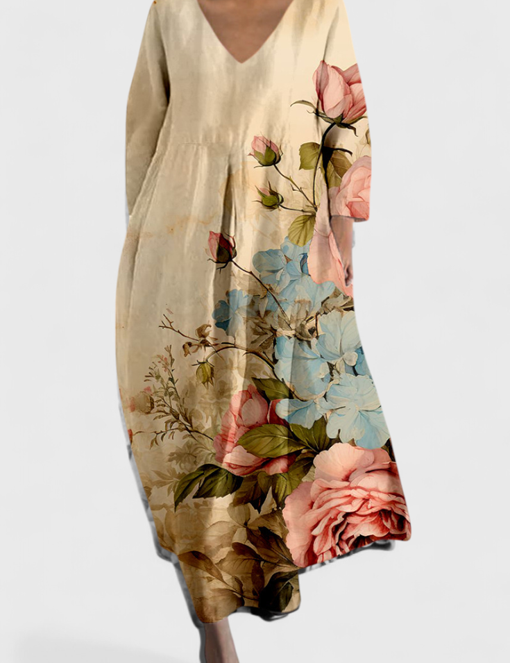 Ana - Vestido Fluido con Estampado
