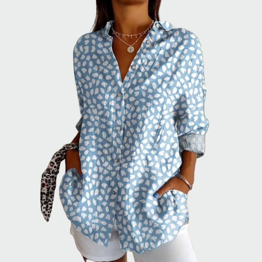 Blanca - Camisa estilosa con estampado floral