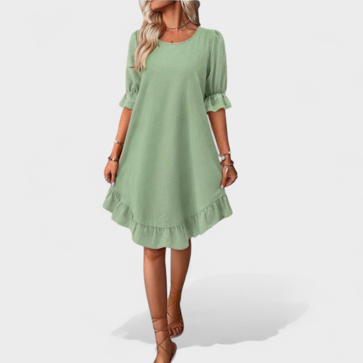 Sara - Vestido casual con volantes