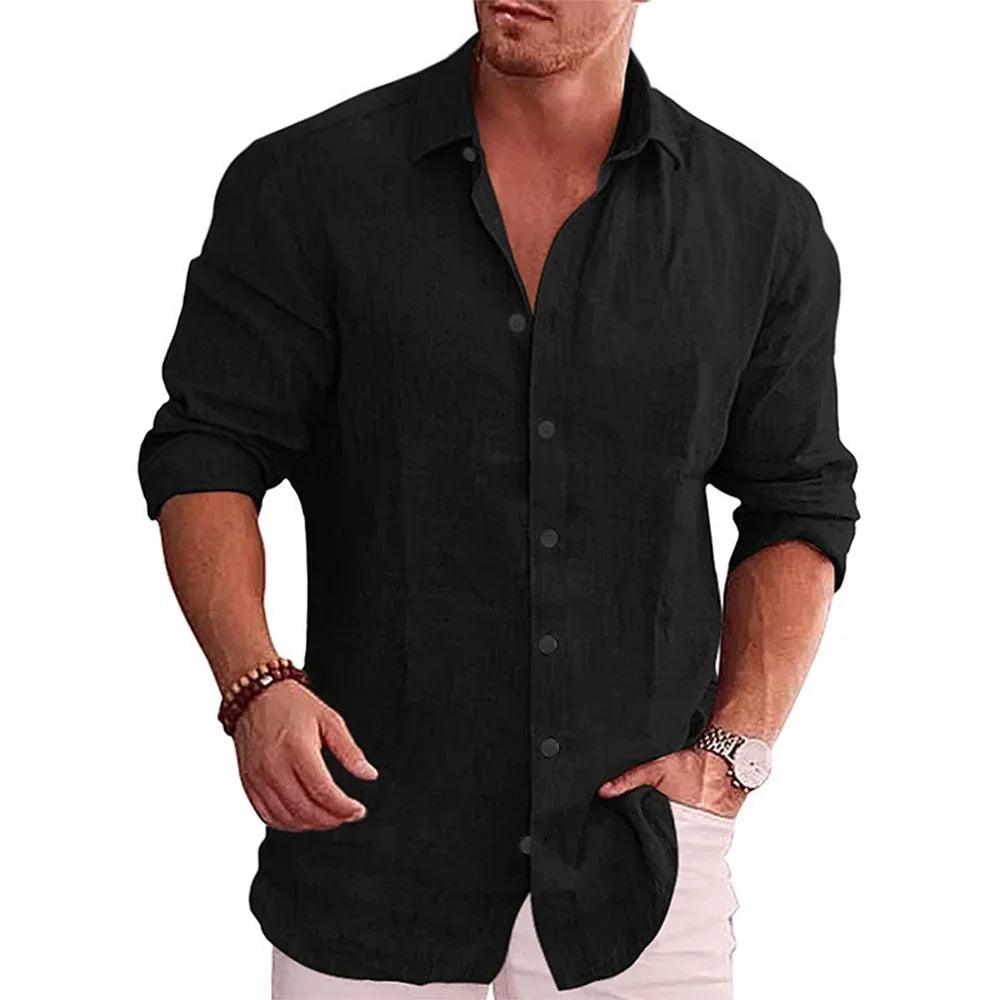 Manuel - Camisa de Mezcla de Poliéster Reversible