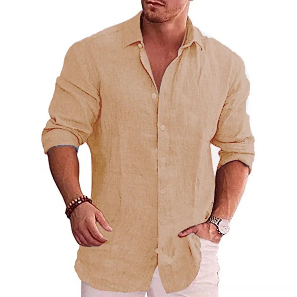 Manuel - Camisa de Mezcla de Poliéster Reversible