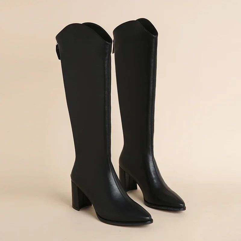 Brenda - Botas de tacón grueso y elegancia para el invierno