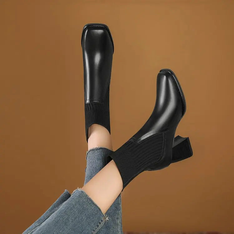 Carla - Botas elegantes con plataforma