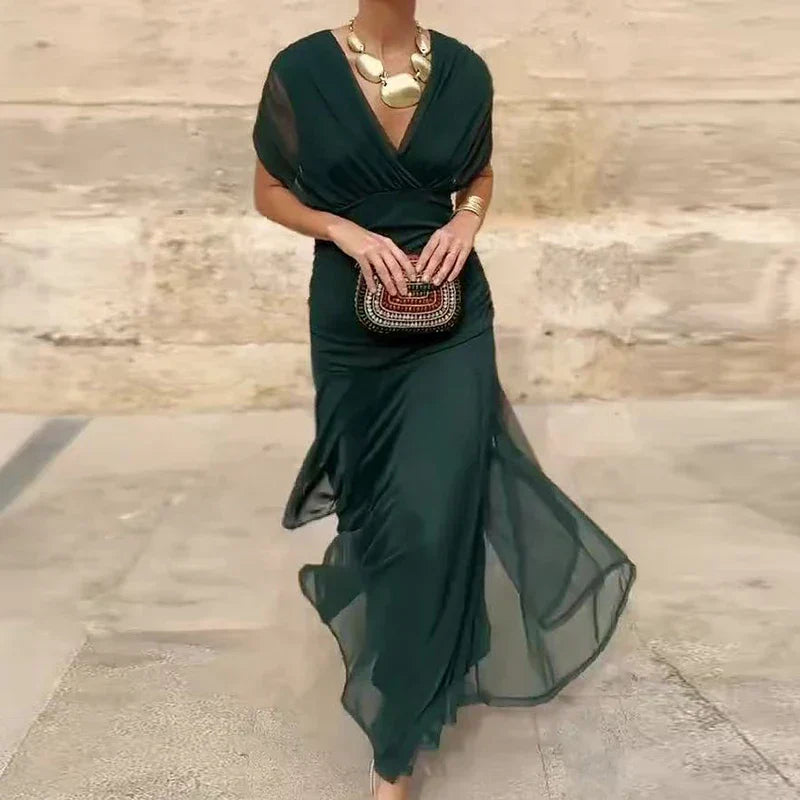 África - Vestido elegante con escote en V
