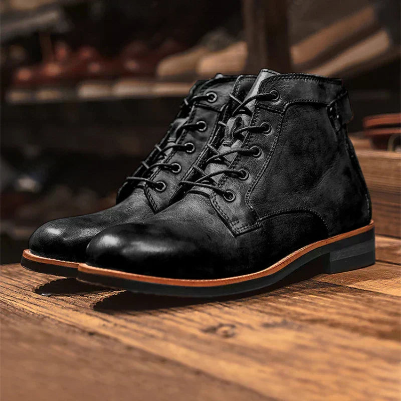 Caio - Botas Retro de Punta Redonda