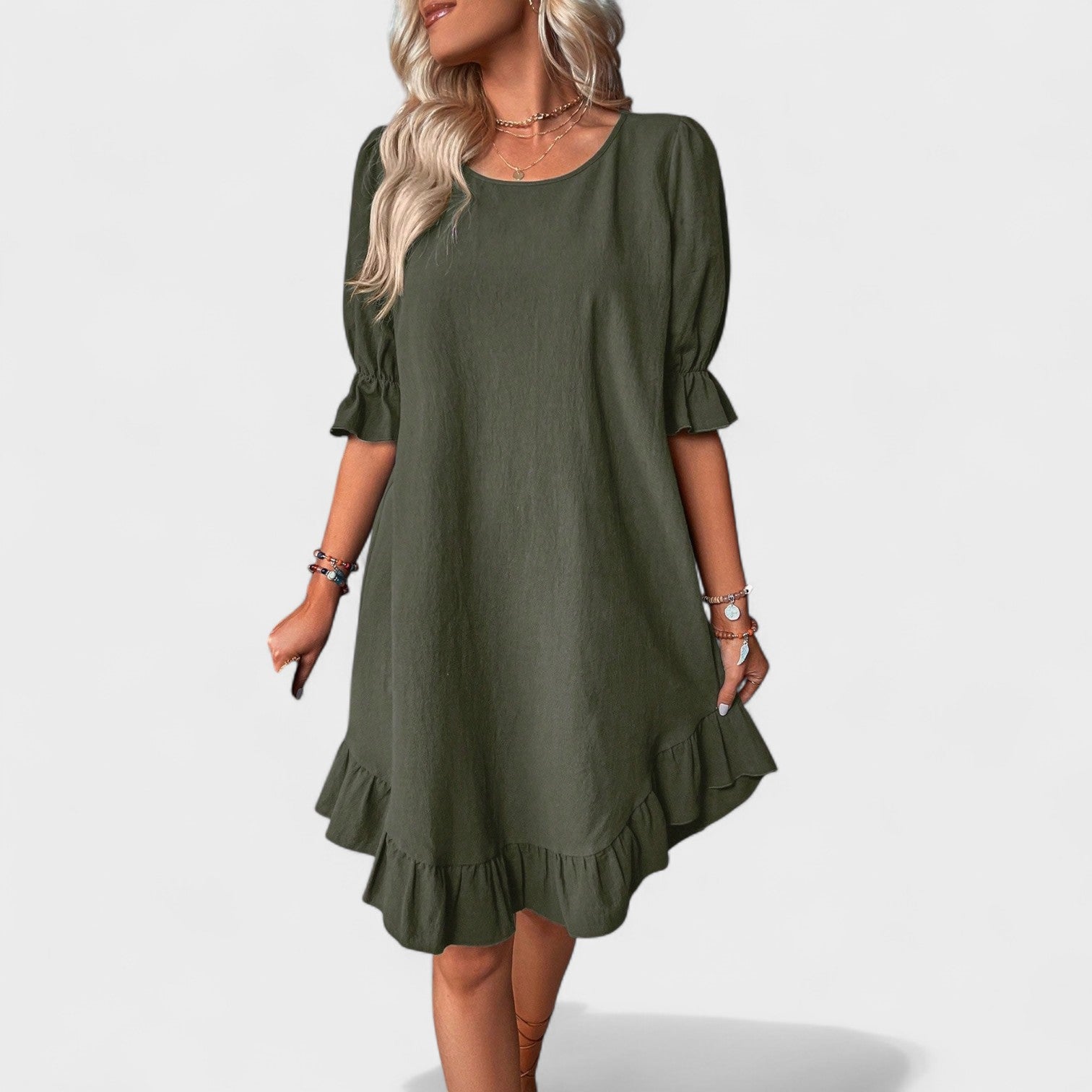 Sara - Vestido casual con volantes