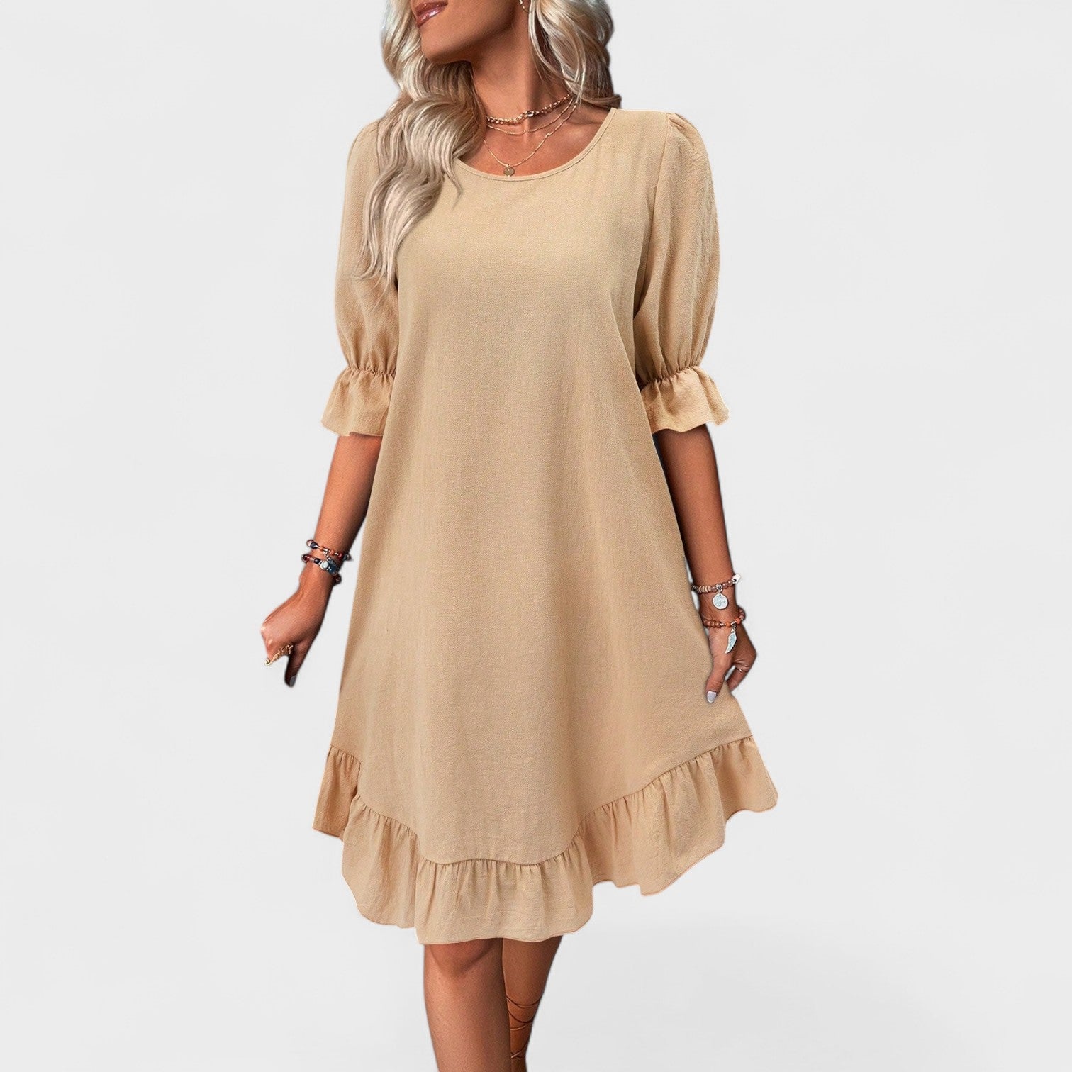 Sara - Vestido casual con volantes
