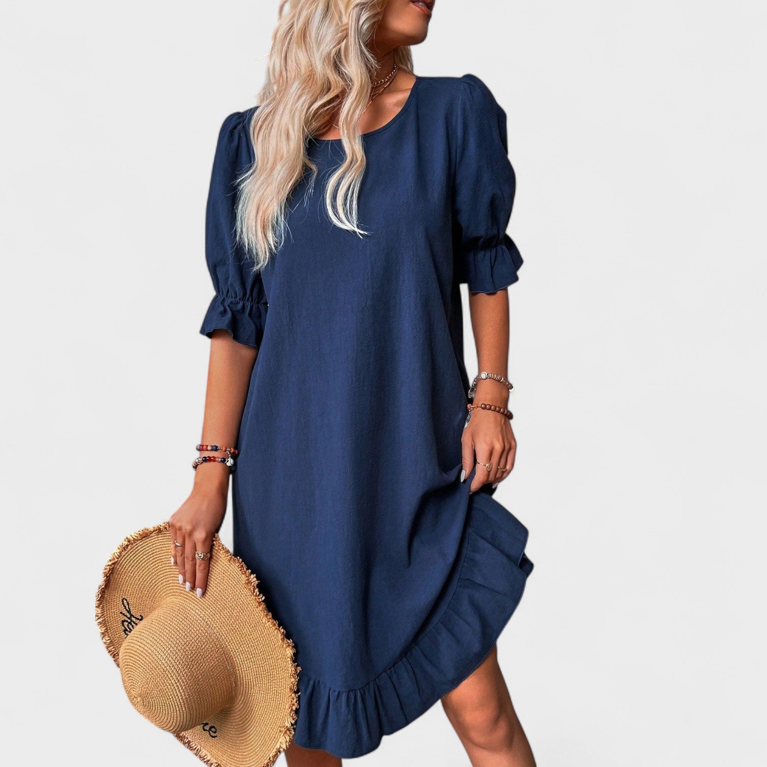 Sara - Vestido casual con volantes