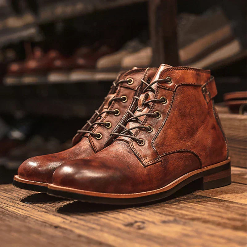Caio - Botas Retro de Punta Redonda