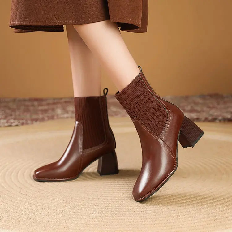Carla - Botas elegantes con plataforma