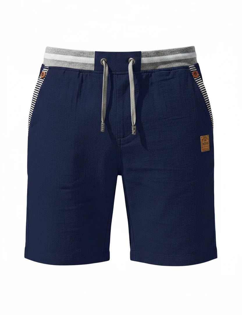 Victor - Pantalones Cortos de Lino de Verano