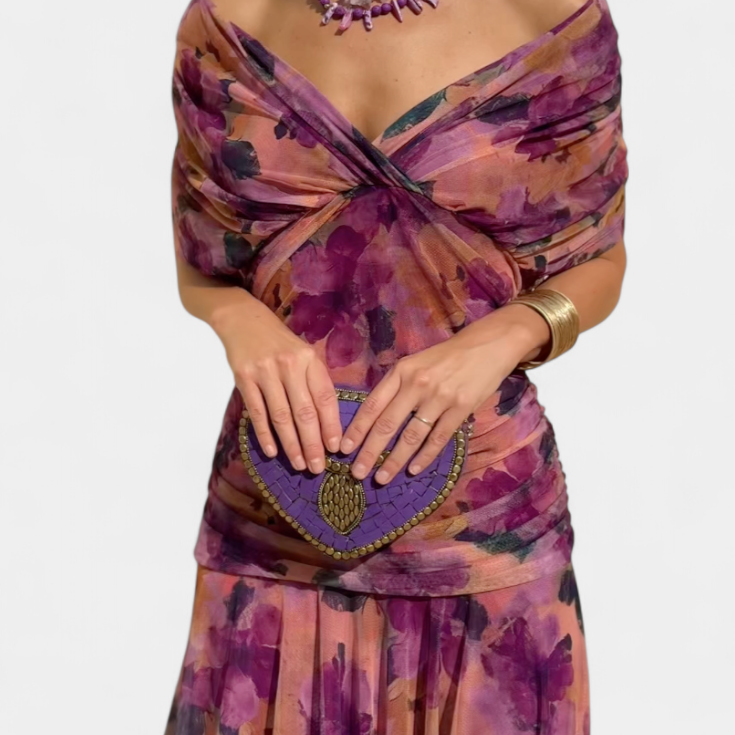 África - Vestido elegante con escote en V