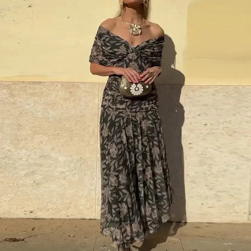 África - Vestido elegante con escote en V