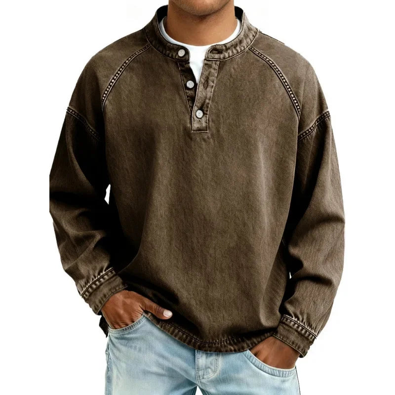 Daniel - Camisa Henley Vintage