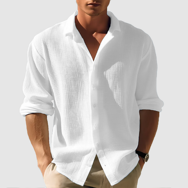 Lorenzo - Camisa Frente con Botones Barra Curvada