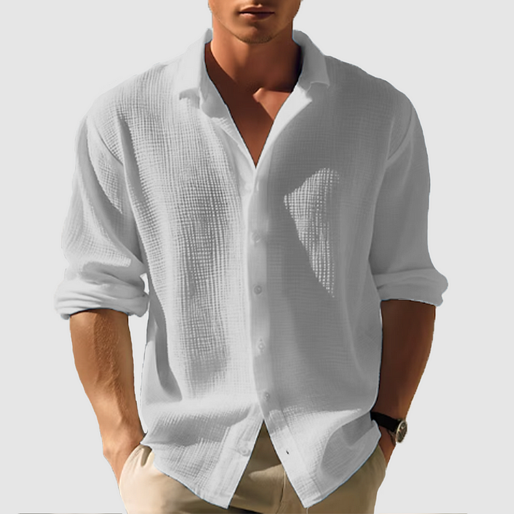 Lorenzo - Camisa Frente con Botones Barra Curvada