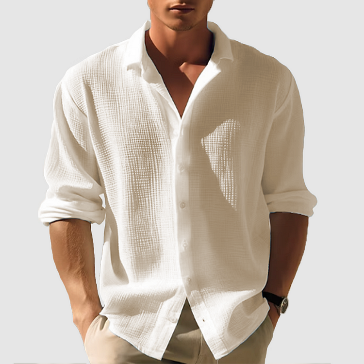 Lorenzo - Camisa Frente con Botones Barra Curvada