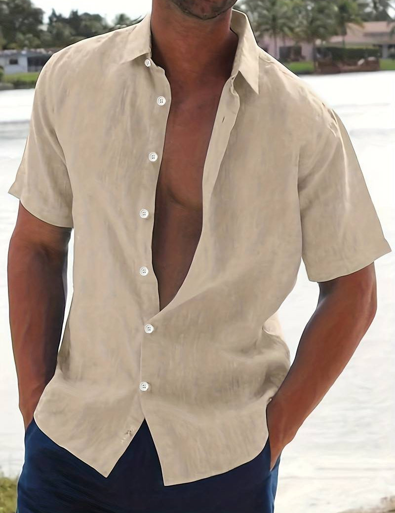 Luis - Camisa Mezcla Ligera de Manga Corta