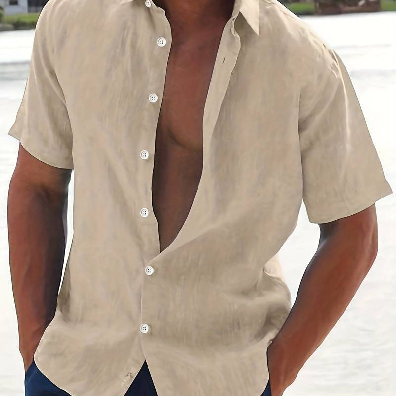 Luis - Camisa Mezcla Ligera de Manga Corta