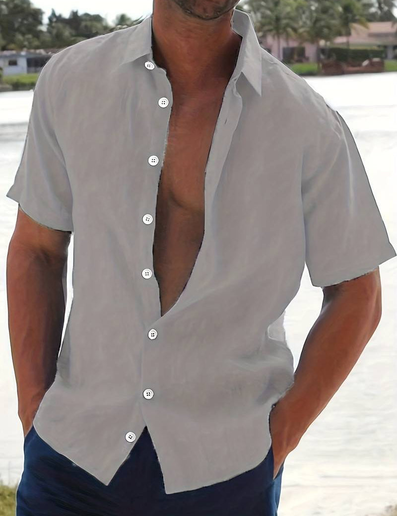 Luis - Camisa Mezcla Ligera de Manga Corta