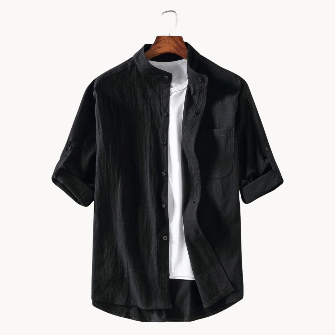 Pablo - Camisa de Cuello Mandarín Elegante