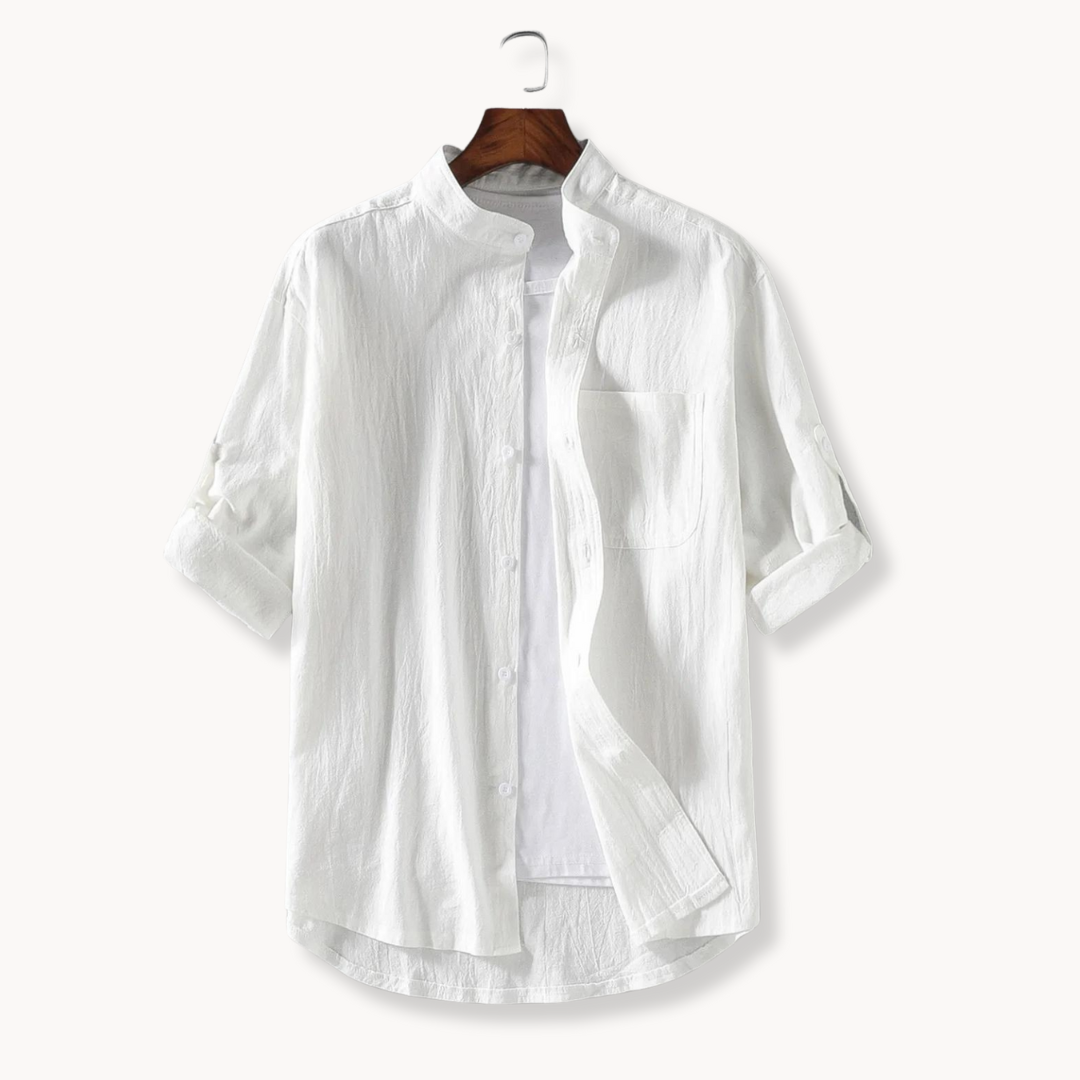 Pablo - Camisa de Cuello Mandarín Elegante